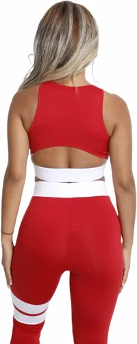 Miniatura 2 de Conjuntos de entrenamiento para mujer, 2 piezas, sin costuras, para yoga, gimnasio, ropa deportiva, leggings de cintura alta, brasier deportivo