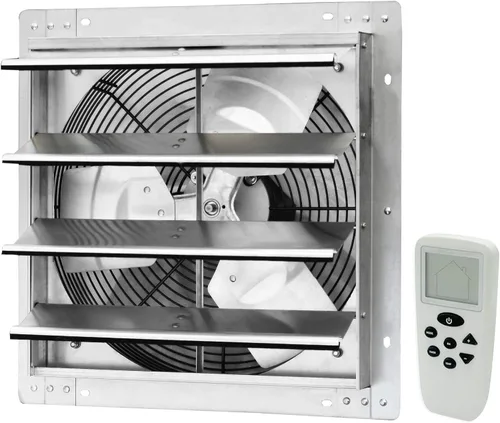 Miniatura 11 de iLiving Ventilador de escape de obturador de 10 pulgadas con termostato inalámbrico inteligente controlado a distancia y humedad, ventilador