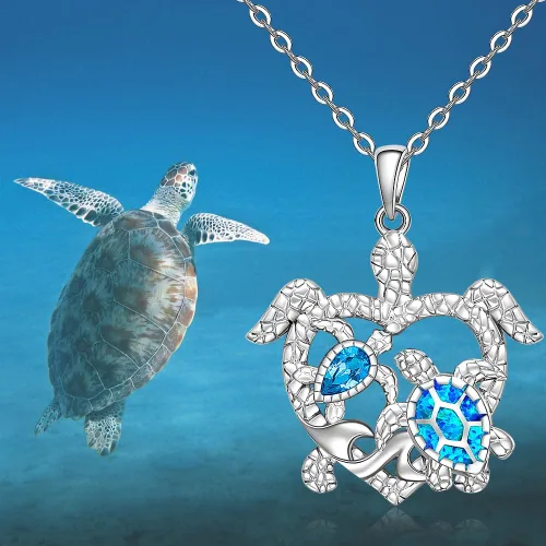 Miniatura 5 de Hummingbird Cat Turtle Necklace for Women Celtic Pentagram Pentacle Necklace Pendant 925 Sterling Silver Halloween