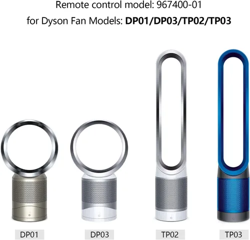 Miniatura 2 de 967400-01 Control remoto de repuesto para Dyson Pure Cool Link DP01 DP03 TP02 TP03 Ventilador purificador (con magnético/negro), compatible
