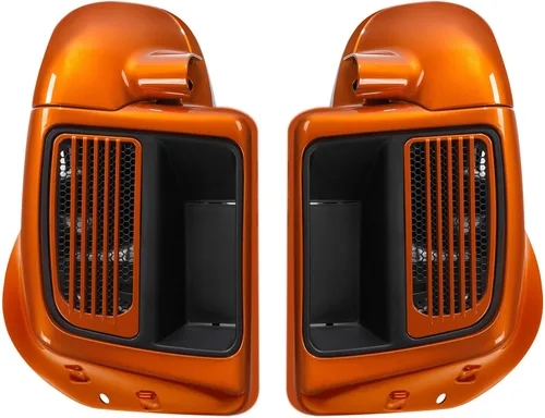 Miniatura 7 de HR3 Carenados inferiores ventilados de color negro vívido a juego compatibles con Harley Ultra Limited, Road Glide, Electra Glide, Tri Glide 2014
