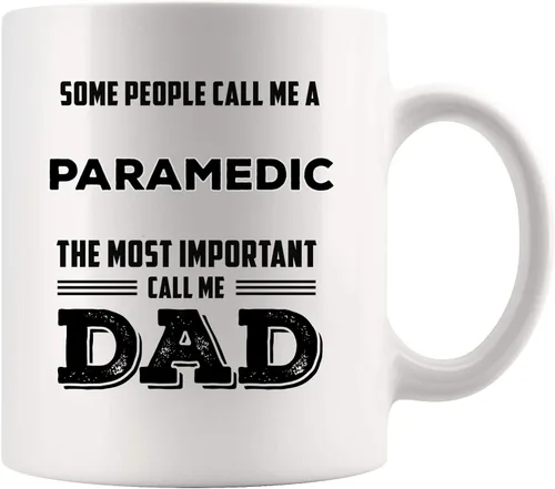Ideas de regalo para el día del padre paramédico taza de papá mejor enfermera taza taza tazas | Hijo hija gente importante llamar papá | EMS EMT