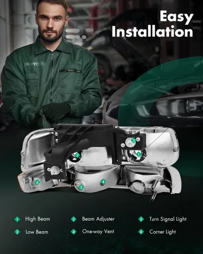 Miniatura 3 de SCITOO Faros delanteros para Chevy Silverado 1500/2500 1999-2002, para Chevy Suburban 1500/2500 2000-2006, carcasa cromada, reflector ámbar, lente
