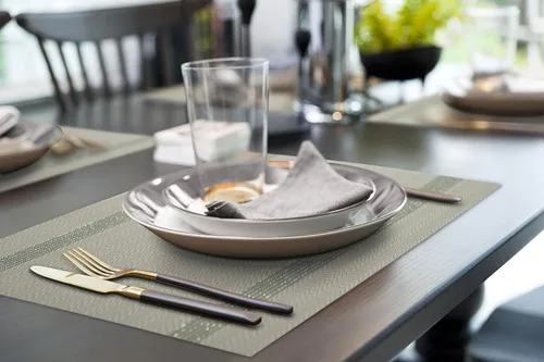 Miniatura 2 de More Décor Manteles Individuales para Mesa de Comedor, Lavables Resistentes al Calor de Vinilo PVC para Comedor y Cocina, Antideslizantes - Juego