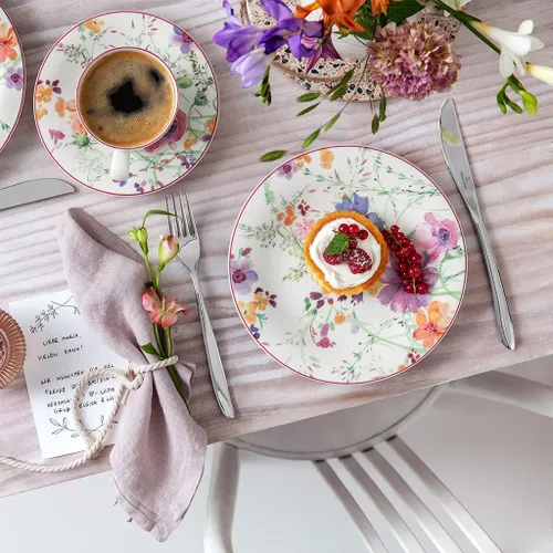 Miniatura 5 de Villeroy & Boch Mariefleur - Plato de ensalada básico: 8.25 pulgadas, porcelana premium, blanco/multicolor