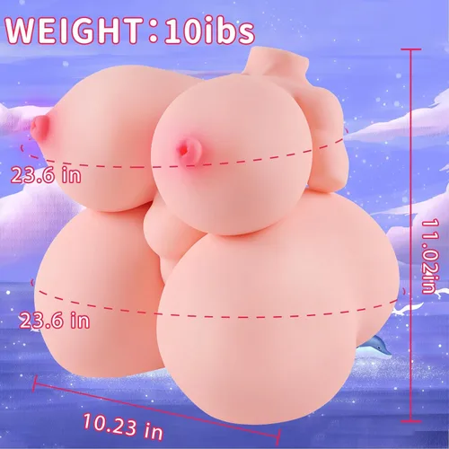 Miniatura 3 de Muñeca sexual de grasa para adultos de 10 libras, masturbador masculino, 4 en 1, muñeca de amor femenina 3D, muñecas sexuales realistas con pezones