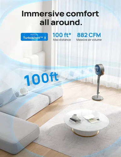 Miniatura 6 de Dreo Ventiladores inteligentes para dormitorio con control remoto (DR-HAF004S) Ventilador de pedestal con control remoto (PolyFan 513S)