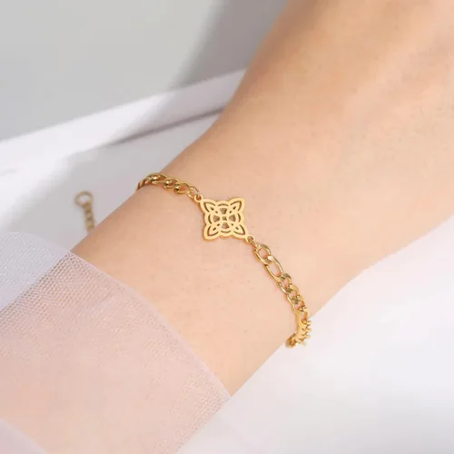 Miniatura 39 de Pulsera de nudo de bruja, nudo celta, símbolo de Wicca pagana, nudo mágico, pulsera de joyería de brujería, pulsera de acero inoxidable ajustable