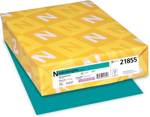 Neenah Paper 21911 Astrobrights Cartulina de colores, 8.5 pulgadas x 11 pulgadas, 65 lb/176 GSM, azul despejado, 250 hojas