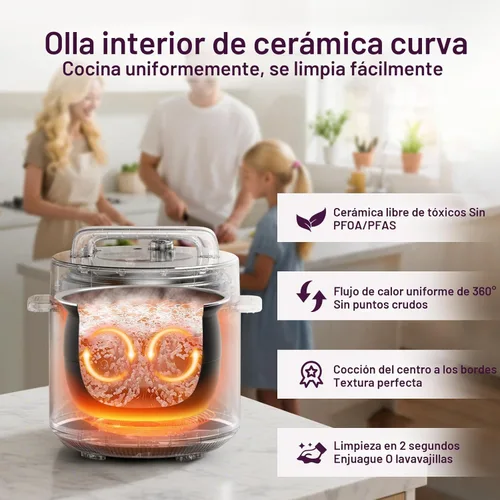 Miniatura 5 de Fullwill Olla de presión eléctrica de doble olla 6+5QT (2025 Actualizado), multi-olla de 12 en 1 para cocinar a presión, sopa, yogur, guiso, arroz