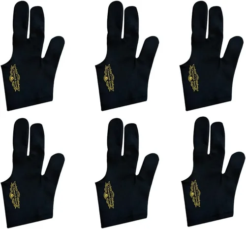 Lote de 6 guantes de piscina Champion Sport color negro para zurdos (6 guantes por paquete)