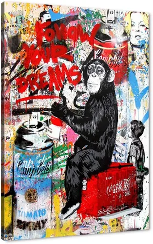 Miniatura 60 de Yatsen Bridge Arte Callejero Clásico Banksy Graffiti Arte de Pared Detrás de la Cortina Pósters Pinturas en Lienzo Imágenes de Graffiti Coloridas