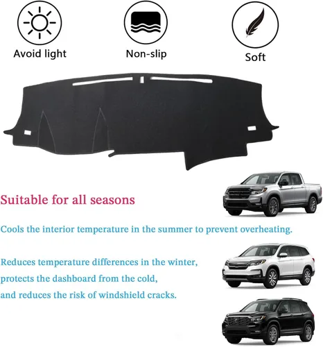 Miniatura 6 de Cubierta de tablero adecuada para Honda Ridgeline 2017-2024/Pilot 2016-2022/Passport 2019-2024, parasol para tablero de coche, accesorios de tablero