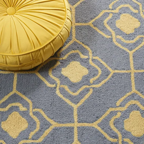 Miniatura 7 de SAFAVIEH Four Seasons Collection FRS233F FRS233F - Alfombra de pasillo floral con gancho a mano, 2 pies 3 pulgadas x 8 pies, color gris y dorado