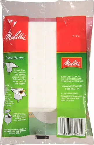 Miniatura 4 de Melitta usaa Color Blanco Wrap Filtro de café, Blanco, Paquete de 1, Blanco