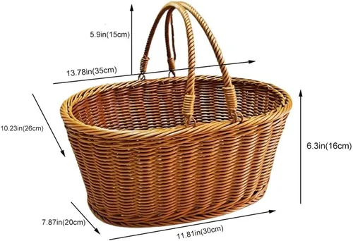 Miniatura 6 de Cesta de picnic, cesta, cesta de mimbre, juego de cesta de picnic, cesta de picnic para 2, cestas de picnic para parejas, adecuadas para canasta