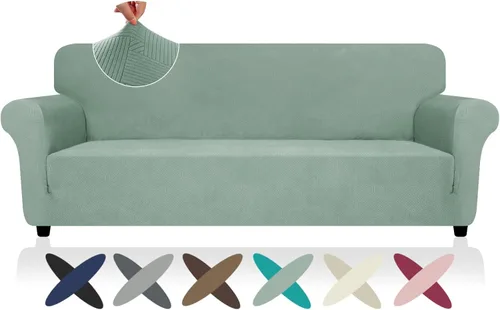 Miniatura 16 de ZNSAYOTX Funda súper elástica para silla (30"-47"), nuevas fundas de silla a rayas para sala de estar, aptas para perros y mascotas, protector