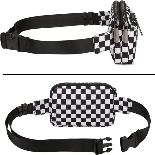 Miniatura 5 de Uromee Riñoneras para mujer, bolsa cruzada para cinturón, a la moda, mini bolsa de cintura para viajes, senderismo, correr, correa ajustable, 0227