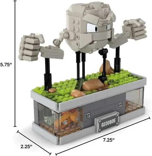 Miniatura 8 de MEGA - Juego de juguetes de construcción Pokémon, mini geodude movimiento con 355 piezas, 5 pulgadas de alto, brazos y boca móviles, coleccionable