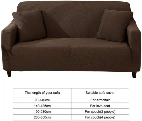 Miniatura 7 de JEOZBM Couch Slipcover, Brown Elastic Waterproof Sofa Cover, Slipcover Sofa Protector, Soft Furniture Protector for Home and Office, Multiple
