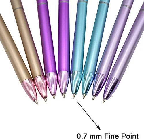 Miniatura 4 de Maydahui 24 bolígrafos de diamantes de tinta negra, retráctiles, diseño de metal brillante para niñas, mujeres, fiestas, día de San Valentín
