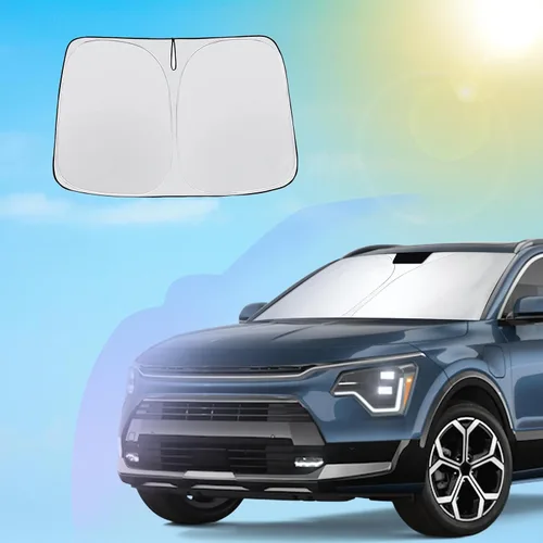 SXCY Parasol para parabrisas Kia NIRO 2023-2026, accesorios 2021-2024 2025 2026 NIRO EV 2023-2026, 2023-2025, 2026, parasol plegable para rayos UV