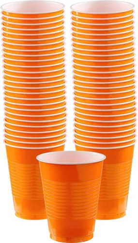 Miniatura 7 de Amscan Vasos de plástico color rojo manzana prémium (18 onzas), 50 unidades, apilables, resistentes y ecológicos, color vibrante y máxima durabilidad