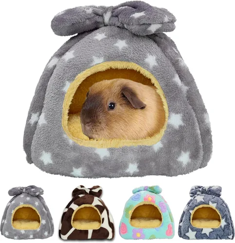 Miniatura 11 de Cama de conejillo de indias, cama de conejo, accesorios cálidos para casa de escondite para animales pequeños, hámsters, chinchillas, conejitos Verde