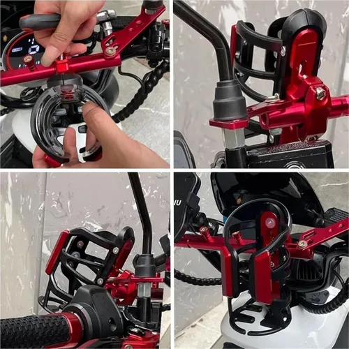 Miniatura 6 de Soporte de bebida para Yamaha FZ-8 FZ8 Fz 8 motocicleta CNC bebida botella de agua bebida taza soporte soporte (negro)