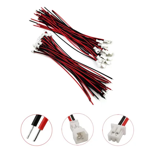 Miniatura 3 de 20 pares JST 0.049 in 2-Pin Micro Electronics Macho y Hembra Conector Plug con 3.94 pulgadas (3.9 in) UL1571-26AWG Cable Cable