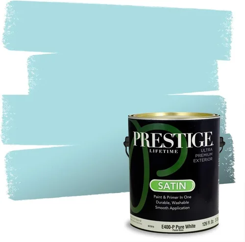 Miniatura 41 de Prestige Paints. - Base y pintura para exteriores en un solo galón, 1 galón. plano, comparable con Sherwin Williams Topsail. SW6799-PCM