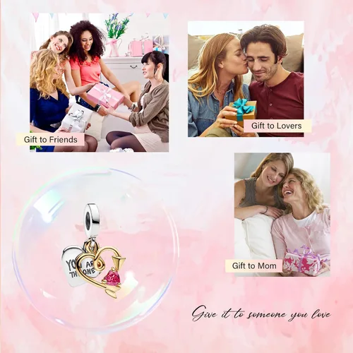 Miniatura 127 de Amufer S925 Charms for Women, compatible with Pandora Bracelets and Necklaces, Jewelry Gift