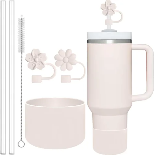 Miniatura 9 de Stanley Cup - Juego de 6 accesorios para vasos de 30/40 onzas, 2 fundas para popotes, 2 popotes de repuesto, 1 cepillo limpiador para pajillas, 1