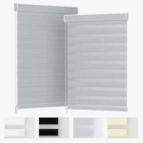 Miniatura 37 de MYshade Persianas enrollables de cebra opacas (85 %) con cordón para ventanas interiores, persianas de doble capa beige para dormitorio, baño, sala