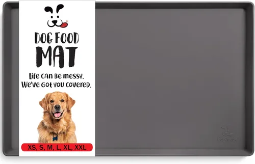 Miniatura 15 de DogBuddy Tapete de comida para perros – Tapete impermeable para comida y agua, tapete de silicona para alimentación de mascotas para pisos, mantel