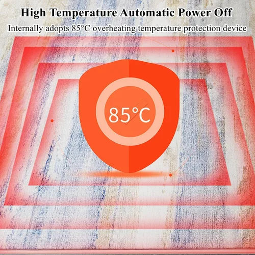 Miniatura 3 de Electric Heated Carpet, Electric Space Heater Area Rug, Heated Floor Mats Foot Warmer w/Timer Adjustable Thermostat, Electric Heating