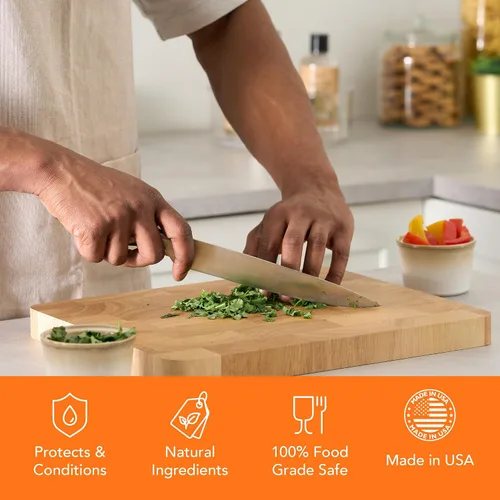 Miniatura 8 de CLARK'S Limpiador en aerosol natural para tablas de cortar, con paño de microfibra, para encimera de madera, ingredientes puros, agua filtrada