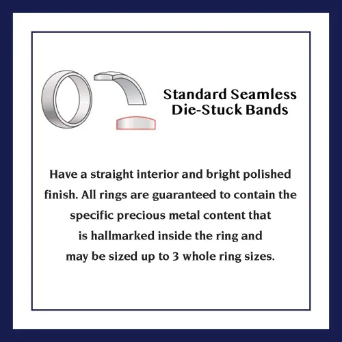 Miniatura 3 de DECADENCE 10K or 14K Yellow & White Gold 4mm Polished Plain Wedding Band, Size 4-14