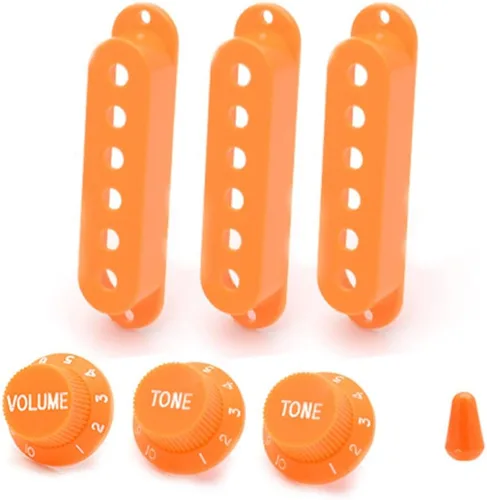 Miniatura 5 de ROZILO ST Strat - Juego de interruptores de bobina individual de 6 agujeros, 2 tonos y 1 volumen para guitarra eléctrica, cromadas Cromado