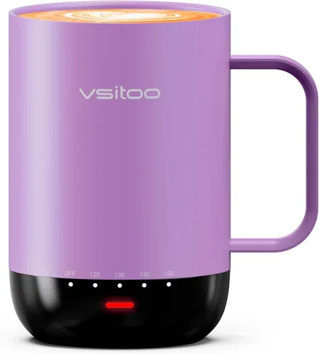 Miniatura 12 de Vsitoo S3 Pro - Taza de café autocalentable de 16 onzas con sensación automática que se calienta a 120-150 ℉ 2-4 Hour Battery, 5400mAh, IPX7