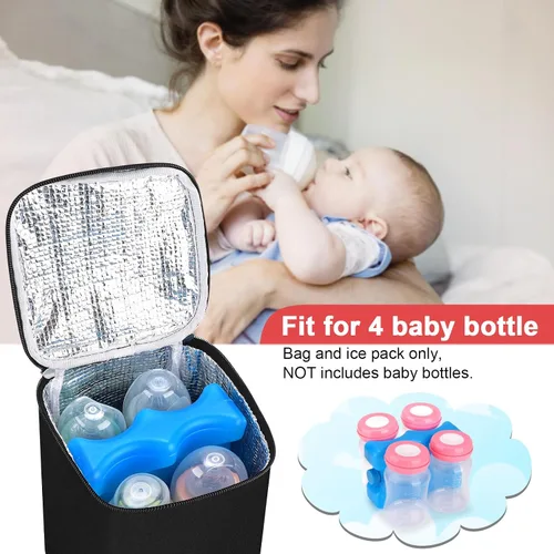 Miniatura 4 de Bolsa de refrigeración de leche materna Accmor con paquete de hielo, bolsas de enfriamiento para biberones, bolsas de enfriador de biberones