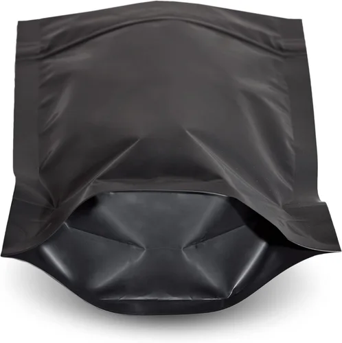 Miniatura 4 de Paquete de 100 bolsas resistentes a los niños, 1 onza, color negro mate, 6 x 10 x 2.5 pulgadas, a prueba de olores