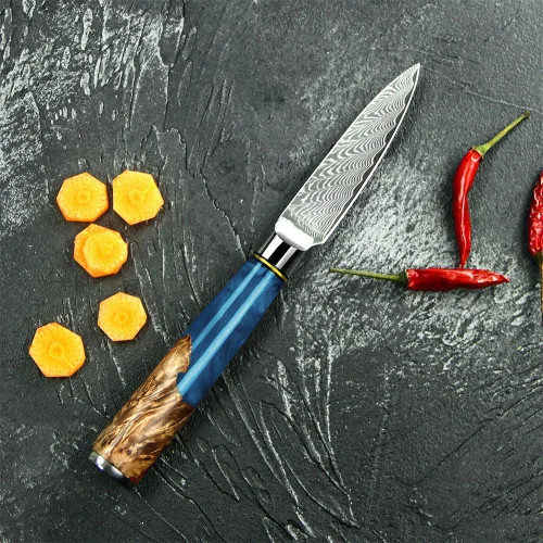 Miniatura 5 de Seido Knives Juego de 7 cuchillos ejecutivos de acero Damasco con núcleo de acero japonés VG-10 Super Steel – Juego de cuchillos de cocina