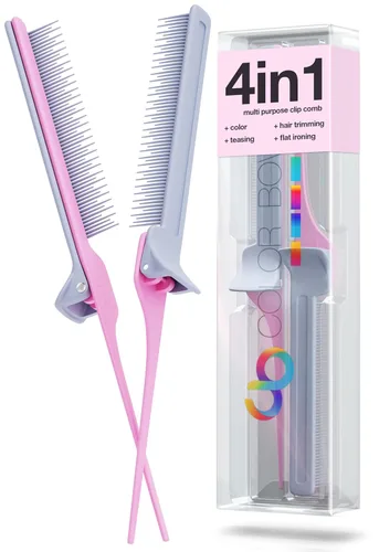 Miniatura 9 de ColorBow Peines de cola de rata, peine de burlas, peines de hierro plano para mujeres, peines de separación para trenzar el cabello, esenciales
