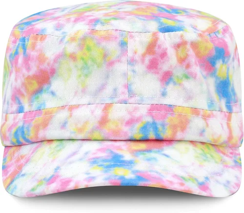 Miniatura 61 de The Hat Depot Cadet Military Army - Gorra de béisbol de algodón lavado con teñido anudado y algodón lavado básico y desgastado, gorra de algodón