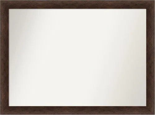 Miniatura 164 de Amanti Art Espejo de pared personalizado no biselado (24 x 27 pulgadas), marco estrecho de nogal chipre - varios tamaños personalizados - Espejo