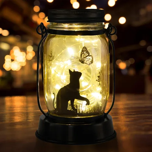 Miniatura 33 de Farol solar de Chihuahua, regalo para mujeres, hombres, mamá, cumpleaños, amantes de perro Chihuahua, luz conmemorativa pérdida de mascotas