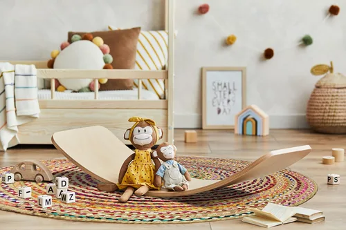 Miniatura 7 de COTTON CRAFT Alfombra de Trapo Chindi Trenzada de Yute y Algodón - Boho Granja Rústica - Tejida a Mano Reversible de Yute Natural y Algodón