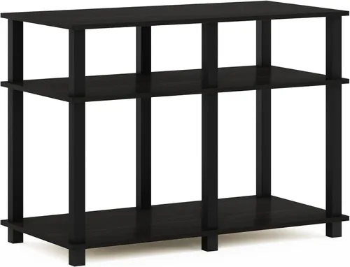 Miniatura 4 de Furinno Turn-N-Tube - Soporte de impresora con almacenamiento, mesa de impresora de 2 niveles, soporte de impresora debajo del escritorio, para CPU