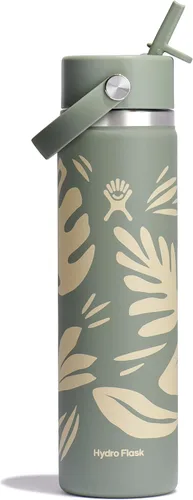 Miniatura 123 de Hydro Flask Botella de agua – Acero inoxidable aislado – Tapa flexible con popote de boca ancha, antiderrames, a prueba de fugas y recargable en 32